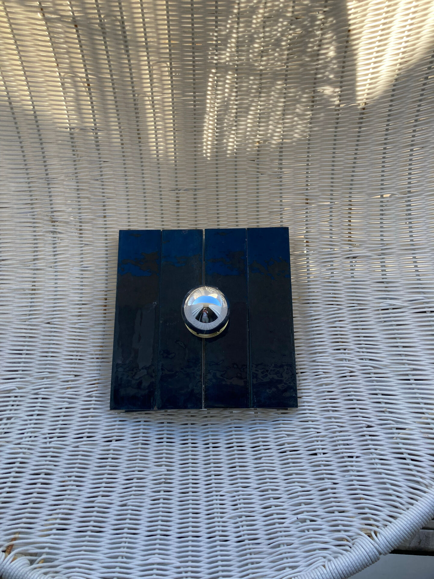 Ceramic zellige wall light