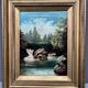 Painting "Ancient landscape". Oil on canvas.