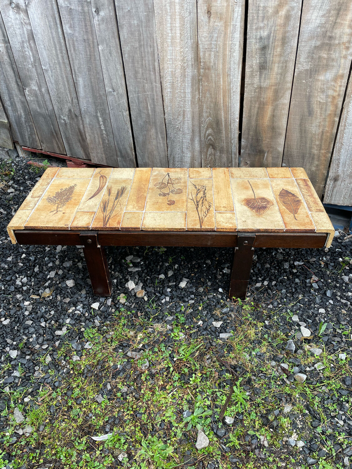 Vintage Vallauris ceramic coffee table Design Roger Capron