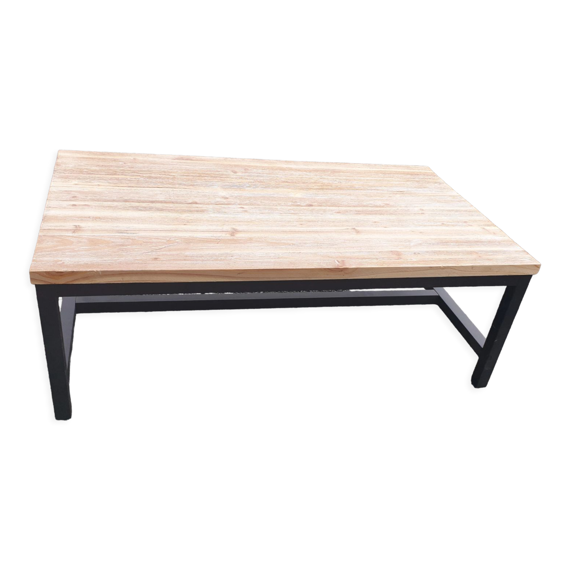Wood and metal coffee table
