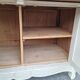 Patinated bathroom cabinet with marble 1940s