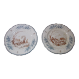 2 plates faience Choisy le Roi Louis XIII