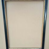 Black lacquered frame Napoleon III leaf 62.3 x 45.9 cm