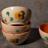 PRODUCT POP UP CHRISTMAS 2022 Four small potter's bowls in vintage enamelled earth