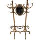 Double curved wood mirror coat rack by michael thonet gebrüder / freres, 1888