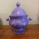 Pot, purple candy jar
