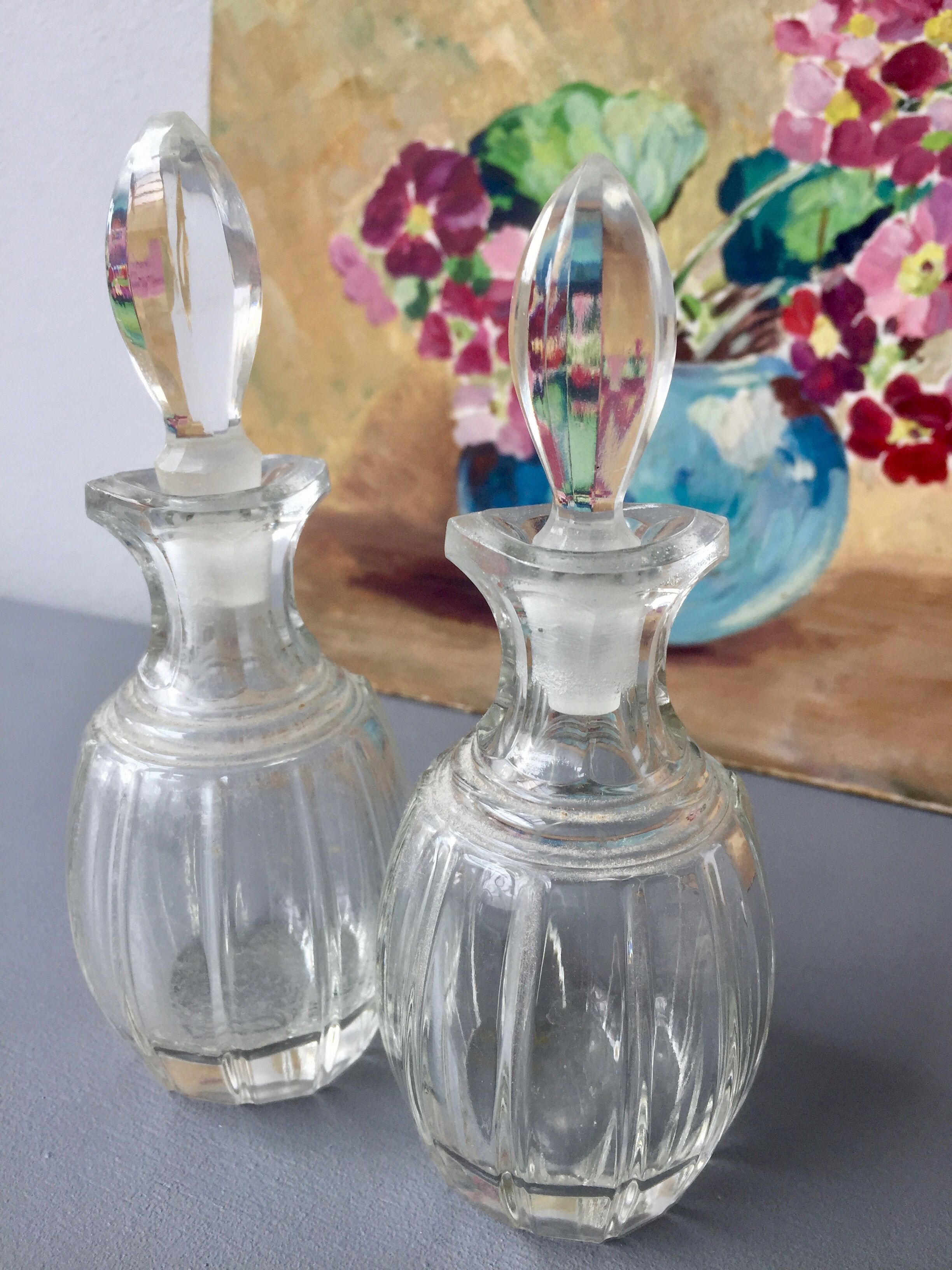 Pair of old perfume bottles