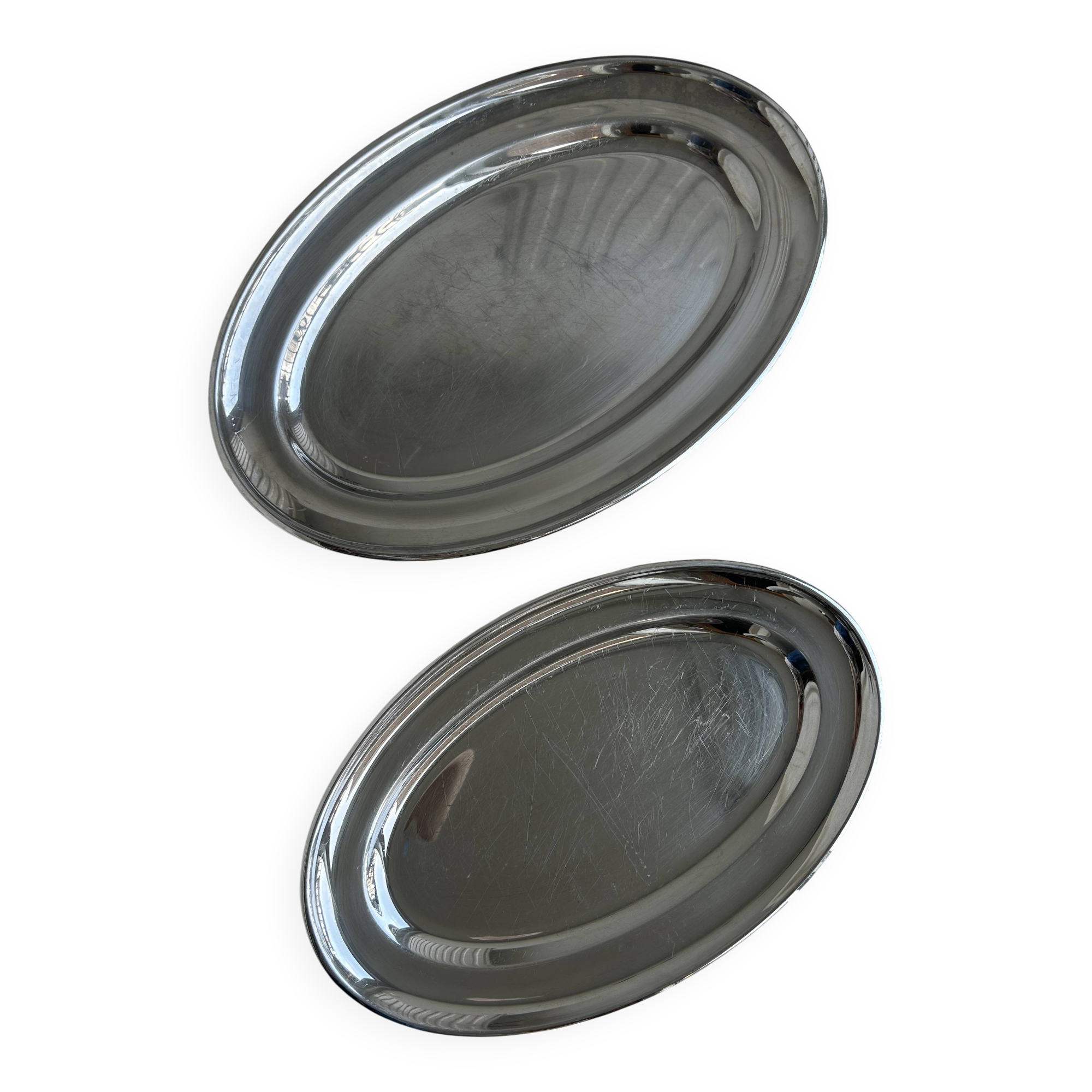 Duo de plats en inox Jean Couzon