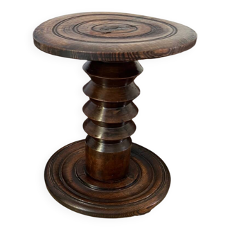 Side table in turned oak