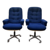 Paire de fauteuils de bureau 1970