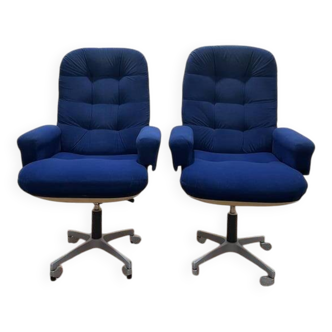 Paire de fauteuils de bureau 1970