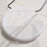 Circular marble base lamp.