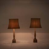 Two Marble Table Lamps