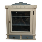 Blue wooden bookshelf