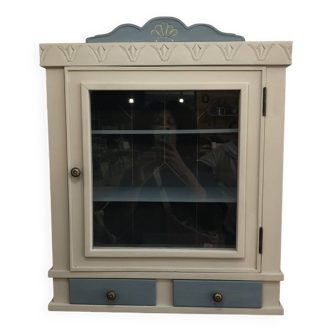 Etagère bibliothèque en bois bleue