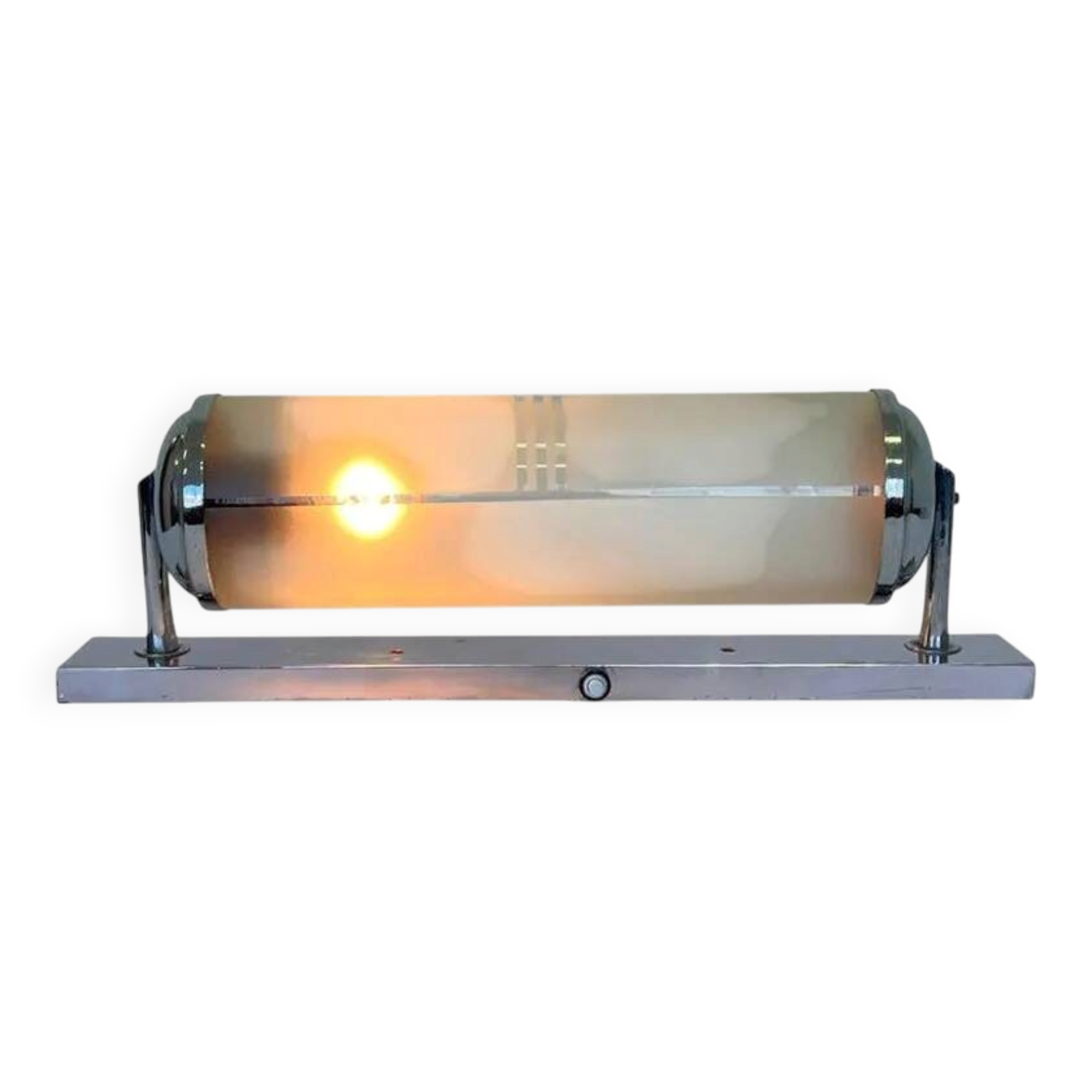 Chrome Bauhaus flush mount/ceiling light or Wall Lamp, 1940s - Czechoslovakia