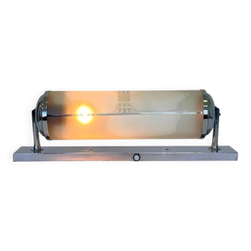 Chrome Bauhaus flush mount/ceiling light or Wall Lamp, 1940s - Czechoslovakia