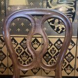 Set of 8 Louis Philippe cane chairs - caned in oak