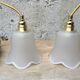 Pair of tulip lamps frosted glass