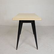 Bistro table Henri Julien, model Tolix T55 with a Formica top, 1950s.