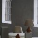 Sculptural Danish modern table lamp in wood by Kirk, 1980s.