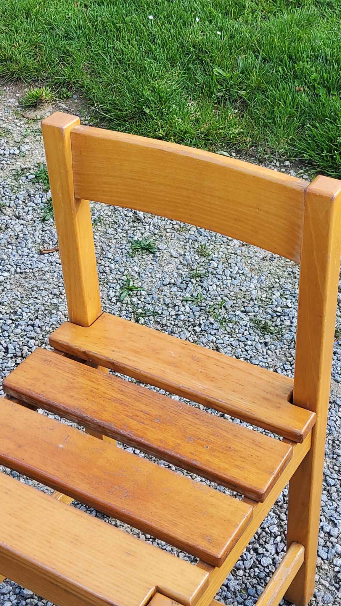 Set of 4 70s brutalist oak chairs