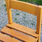 Set of 4 70s brutalist oak chairs
