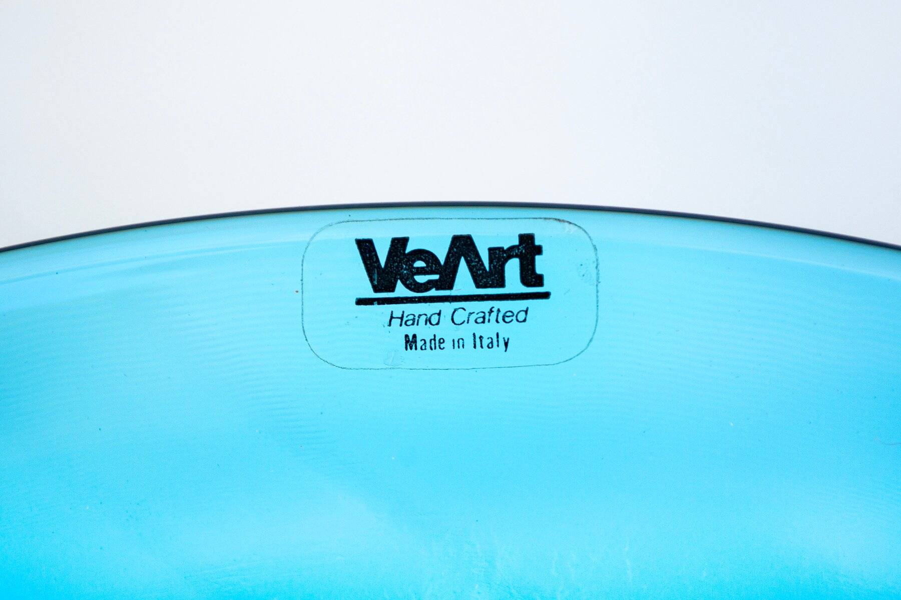 Vase centre de table en verre de Murano par VeArt, années 80