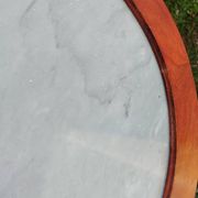 Table bouillotte ancienne style louis xvi avec plateau marbre