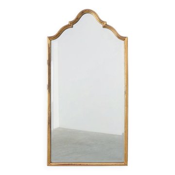 Arched Gilt Mirror with Moorish Ogee Top, France, circa 1920