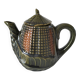 Petite théière barbotine épi de maïs vintage