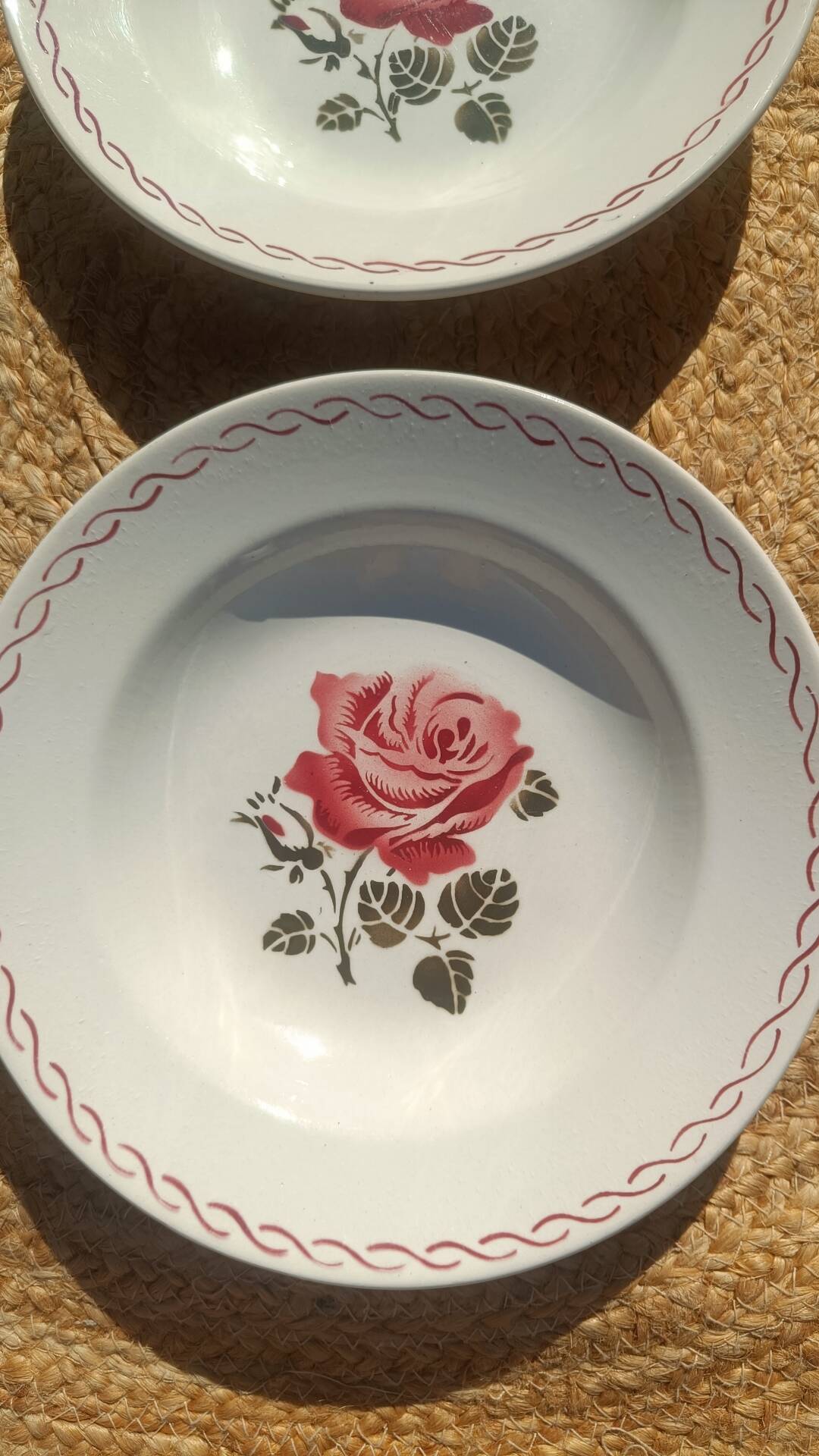 Antique deep plates Badonviller – Germaine model