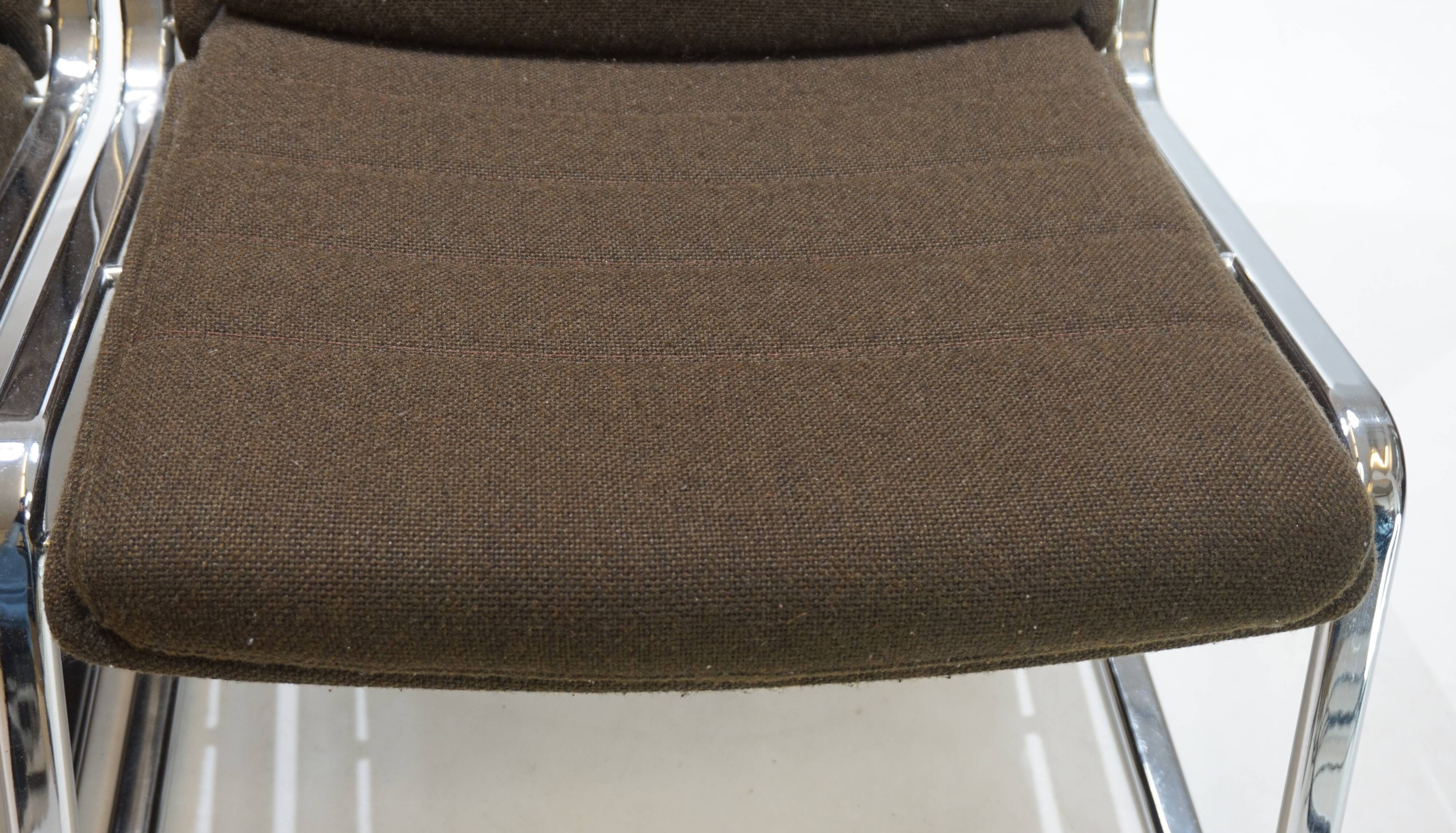 Set of two Drabert chrome lounge chairs by Gerd Lange, 1970