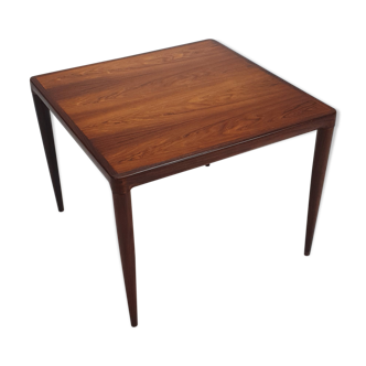 Table basse danoise en palissandre du milieu du siècle par H.W Klein pour Bramin,1960