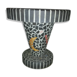 Table low pedestal 1950/70 in tiled concrete