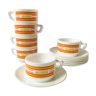 6 arcopal espresso cups in white glass 70
