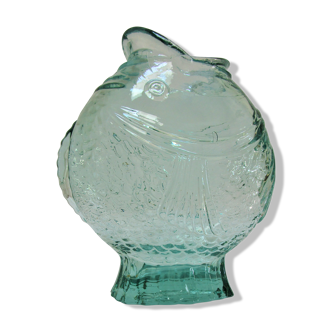 Zoomorphic vase fish glass 70s
