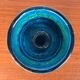 Mid-century modern blue ceramic candlestick Rimini by Aldo Londi for Bitossi, Italy, 1960s.
