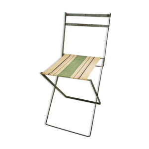 chaise pliante fer et - tissu