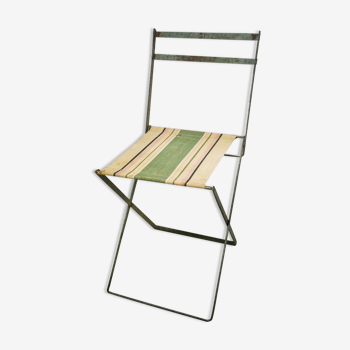 Folding chair iron and fabric