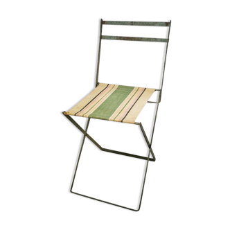 Folding chair iron and fabric