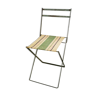 Chaise pliante fer et tissu