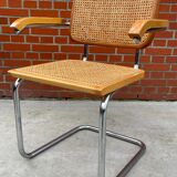 Chair Cesca model with armrests B64 in chrome