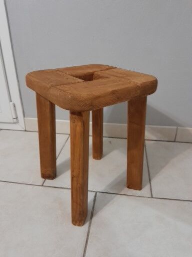 Tabouret vintage en pin par Finnsauna Lagerholm années 60