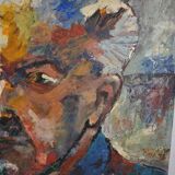 D. Jouroy (20th century) “Portrait of a man” Oil on hardboard signed and dated 1967