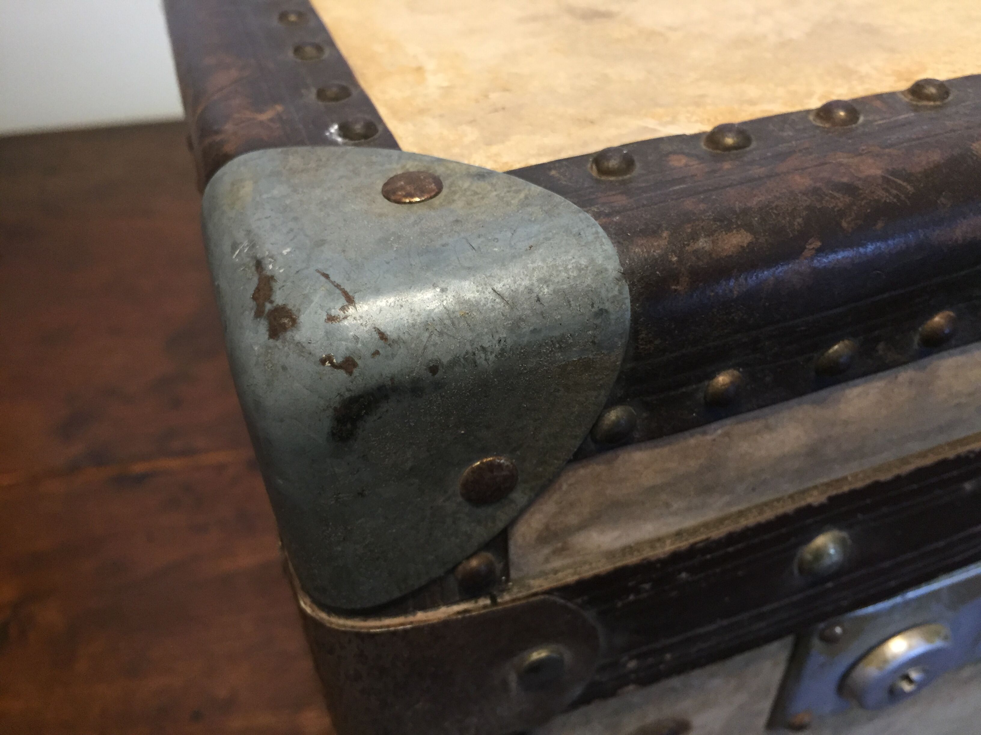 Suitcase wood vellum