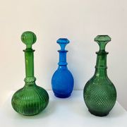 Italian carafe Empoli from the 1960s - Glass with diamond points.