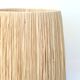 Pair of wooden lamps, raffia lampshade, 70s