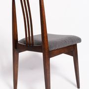 Mid-century grey graphite boucle beech chair by M. Zielinski, Europe, 1960.