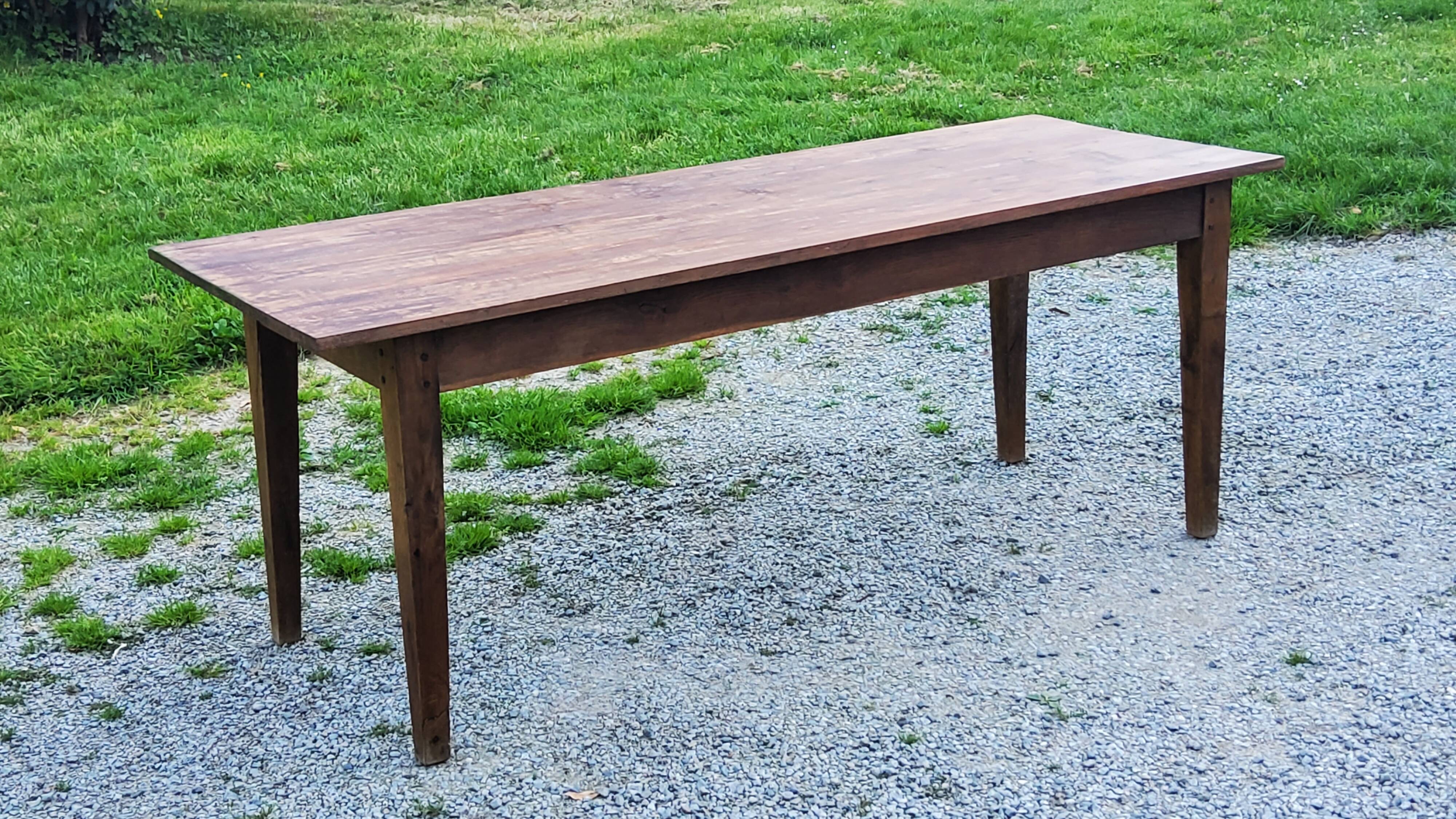 Old farm table spindle legs 195cm